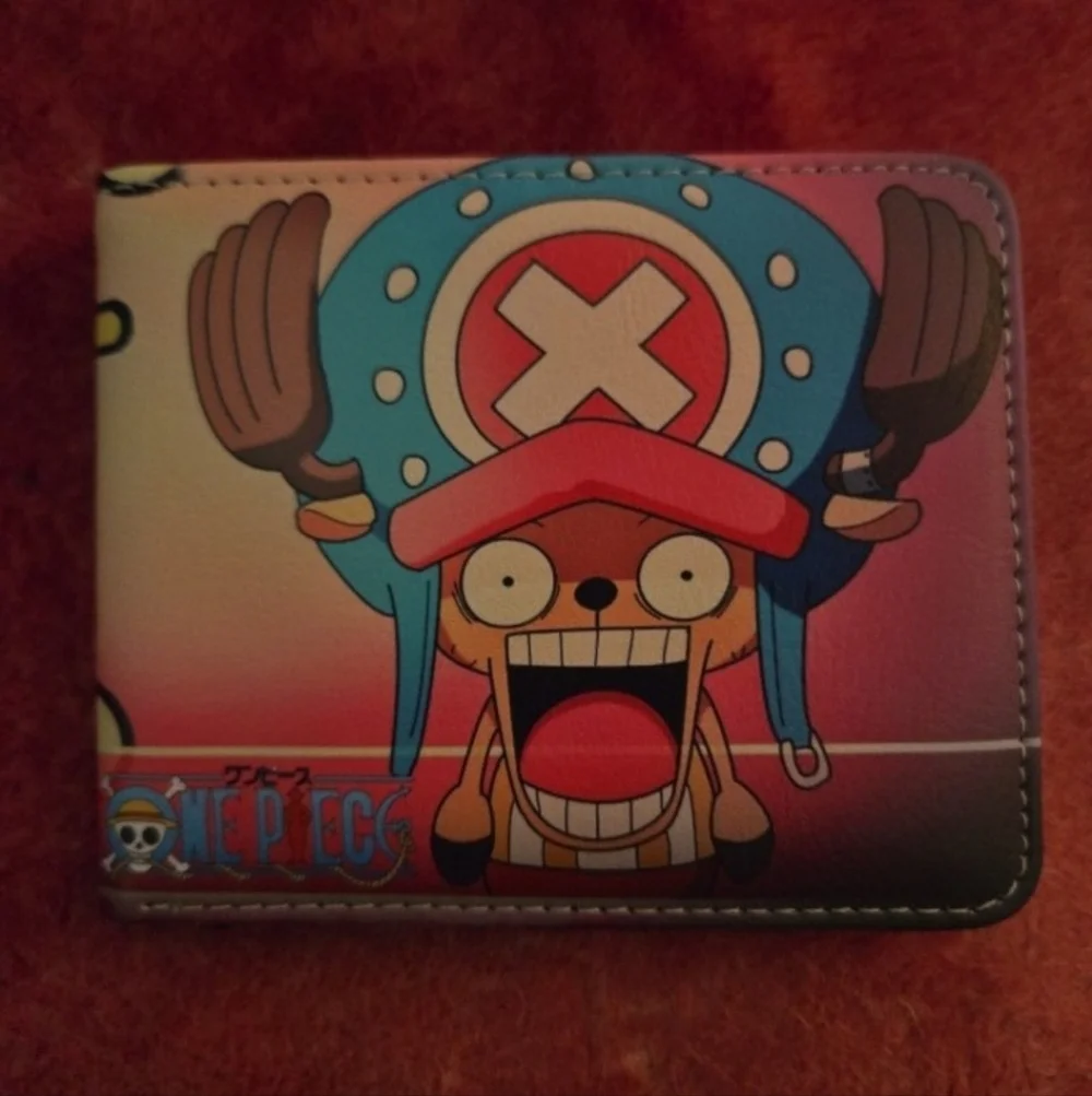 New chopper one piece anime manga leather wallet